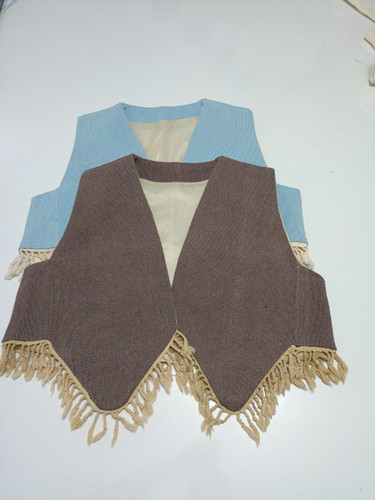 جلیقه های نخ پنبه با پارچه های دست بافت